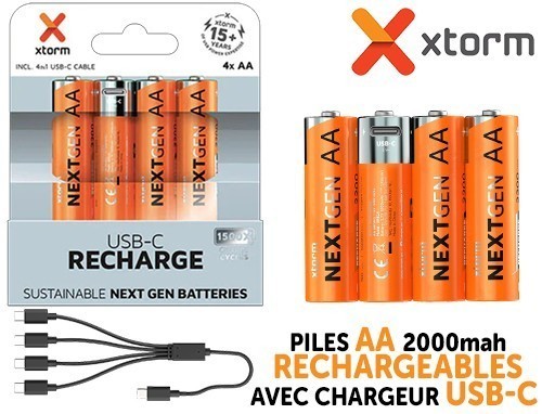 XTORM NEXT GEN PILES AA RECHARGEABLES 2200mah