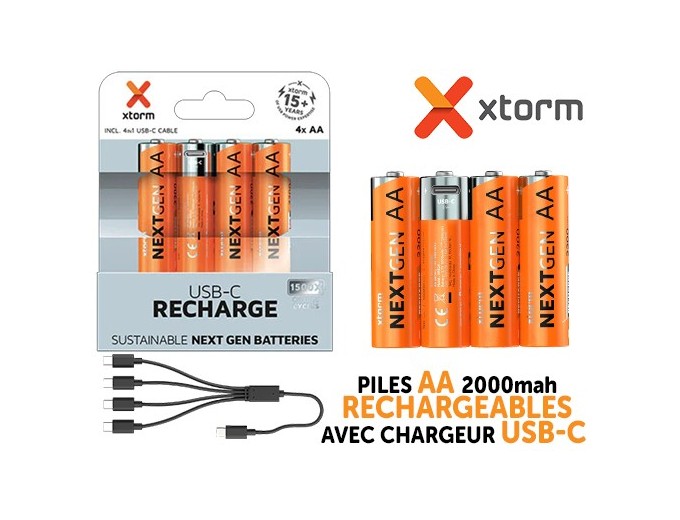 XTORM NEXT GEN PILES AA RECHARGEABLES 2200mah