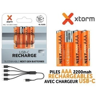 XTORM NEXT GEN PILES AAA RECHARGEABLES 2200mah