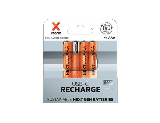 XTORM NEXT GEN PILES AAA RECHARGEABLES 2200mah