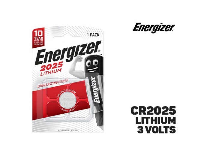 ENERGIZER   PILE CR2025 LITHIUM 3V (10)
