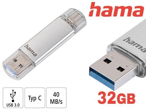 HAMA Cle Memoire 32 Go LAETA USB-C USB 3.2 40mo s