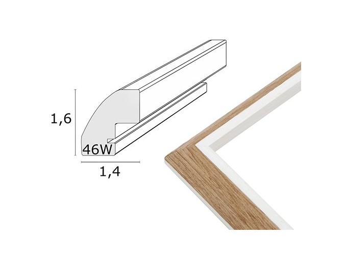 Deknudt cadre résine biseau passe partout S46WG