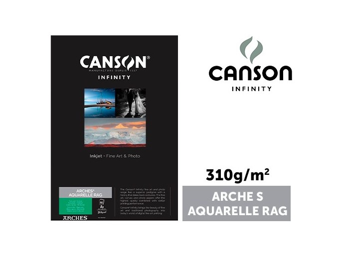 CANSON Arches Aquarelle Rag A2 310gr 25f