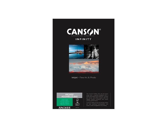 CANSON Arches Aquarelle Rag A2 310gr 25f