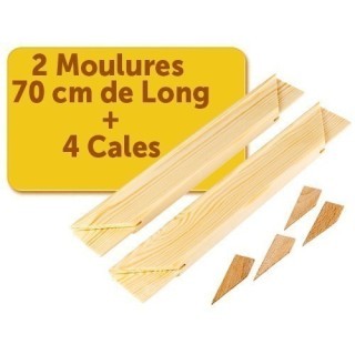 DEKNUDT 2 MOULURE  PR CHASSIS   4 CALES L 70cm