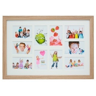 DEKNUDT MULTIVUE 40X60 BOIS NATUREL 10PHOTOS 10X15