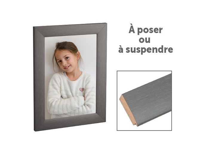 DEKNUDT Cadre large 38mm coulGRIS BOIS 20x30