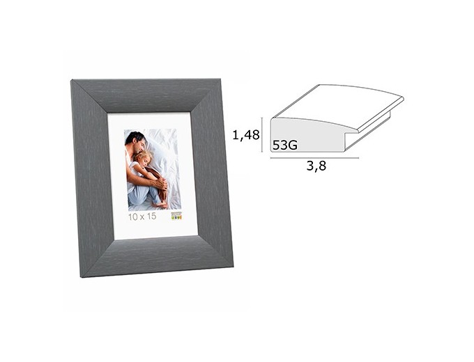 DEKNUDT Cadre large 38mm coulGRIS BOIS 20x30